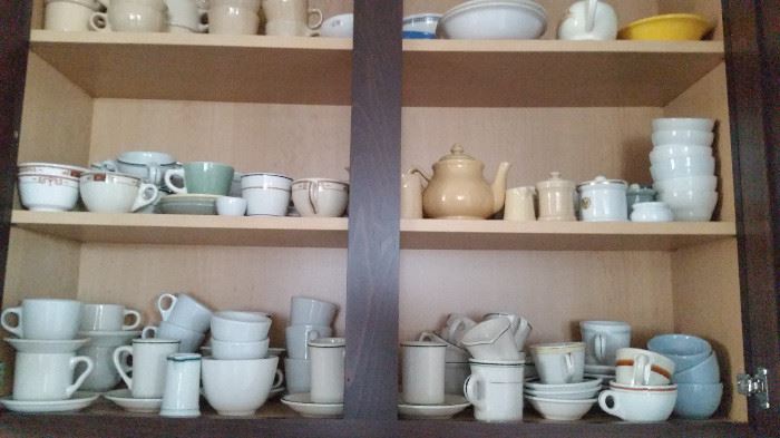 Restaurant pottery/dishware.  Perfect for a vintage trailer