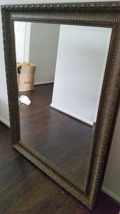 Large wooden framed mirror