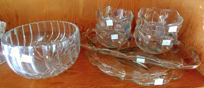 Mikasa tulip dishes; crystal bowl     DINING ROOM