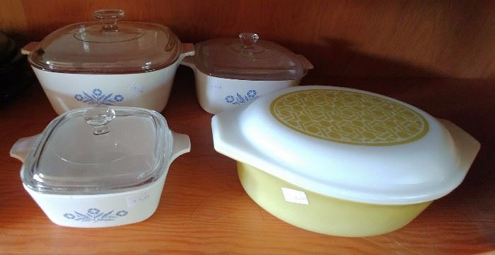 vintage Corningware and Fire King     DINING ROOM