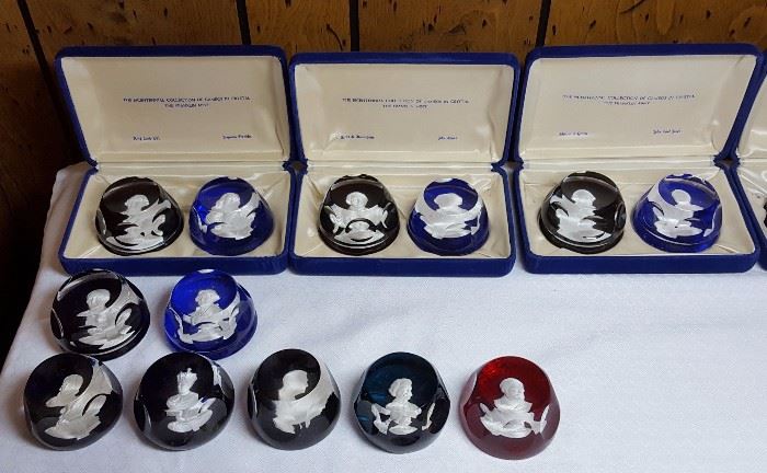 Franklin Mint / Baccarat Cameos -French American Alliance