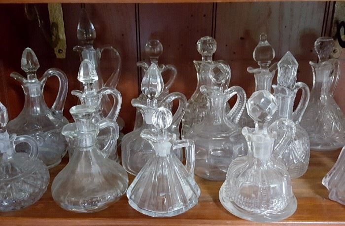 lg collection of glass cruets