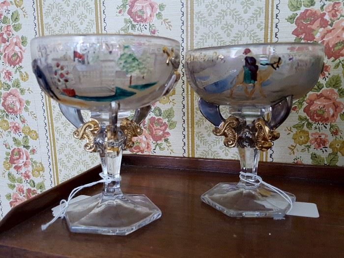 Shriners 1911 Champagne Goblet Pittsburgh, PA Rochester, NY Westmoreland Glasses
