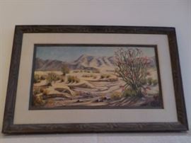 Harriet Lake original oil, desert scene.