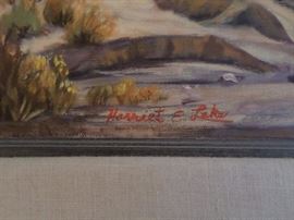 Harriet was a member of the Desert art society, 1960-1970's