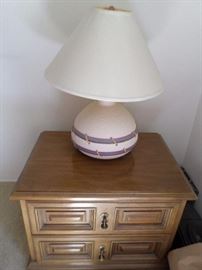 Southwest lamp, Drexel nighstand
