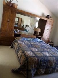 Drexel Bedroom King Bridge Mirrored Headboard with Storage - other matching pieces available