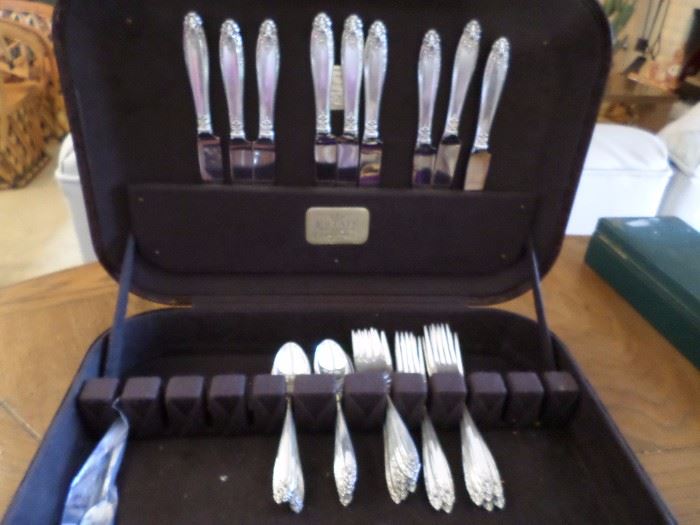 Sterling service for 8 with serving pieces