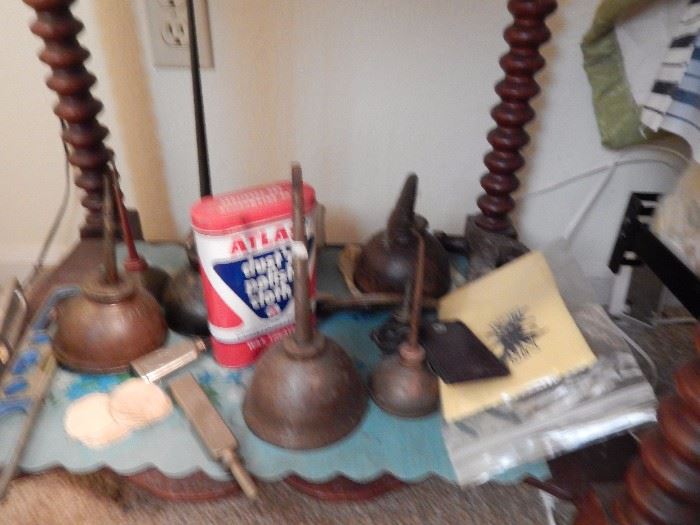 Vintage oil cans