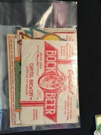 Vintage beer labels