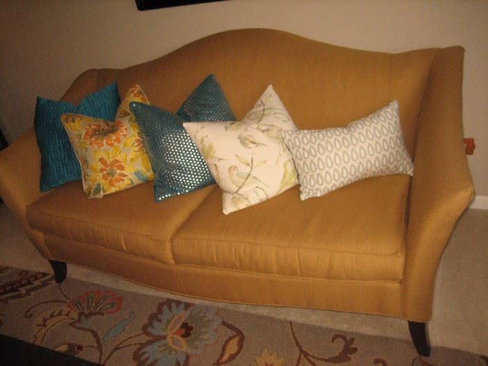 Adorable yellow living room sofa. Love the color. $225