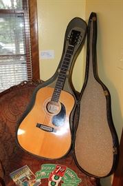 Harmony H 166 acoustic guitar w/ case