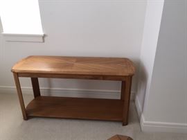 Oak console table