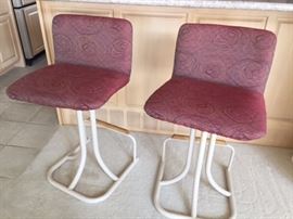 Set of 4 upholstered bar stools