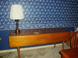 Wooden drop-leaf sofa or side table