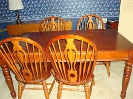 Detail shot of dining room chairs
