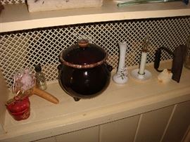 Collectible bean pot and iron