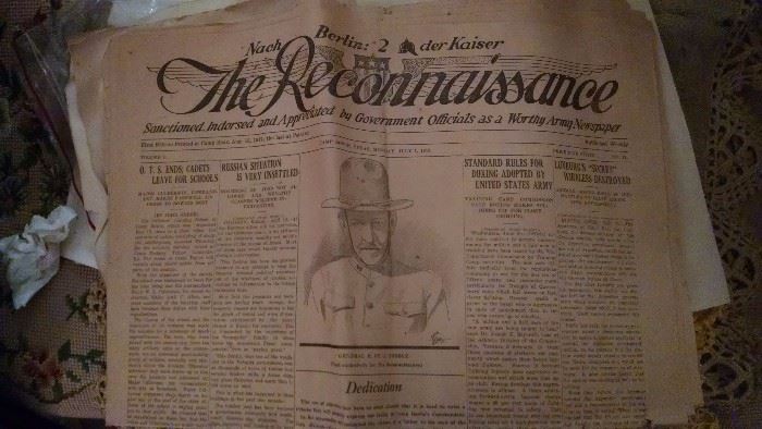 1918 copy of The Reconnaissance...military newspaper.