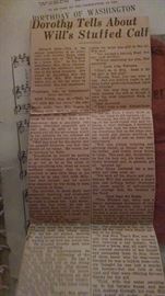 Newspaper Article regarding Will Rogers death.