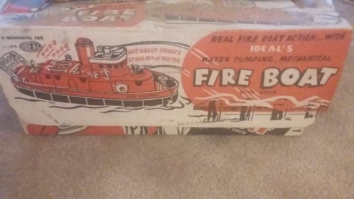 Vintage Fire Boat Toy by Ideal