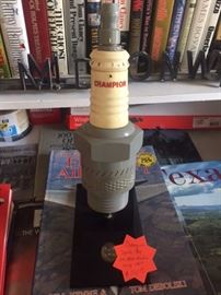 Champion Spark Plug AM/ FM Radio Works great Rare
