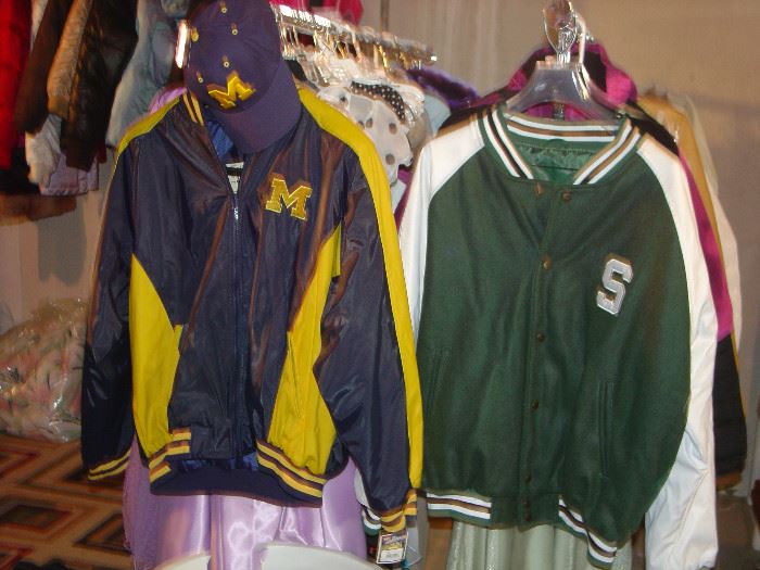New with tags Michigan jacket and hat, Spartans Jacket