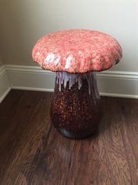 Large ceramic mushroom table