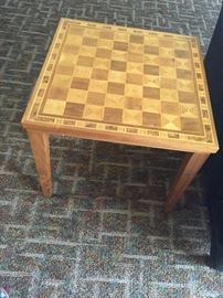 Handmade parquet game table by Kline