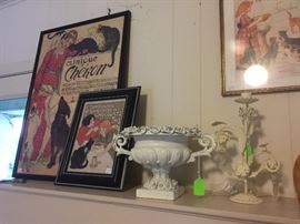 Art work, metal candle sticks, 