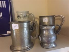 Pewter mugs