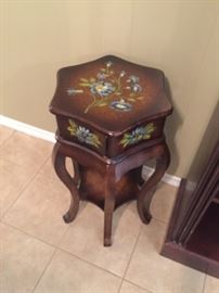 Decorative floral side table