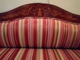 Detail of that fantastic inlay.                                   Nothing says "fine inlay" like a daybed!                            ;-)