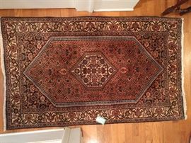 Vintage Persian Afshar Bijar rug, measures 2 '9" x 4' 7".