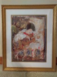 Janet Treby, "Guitarist" seriolithograph.