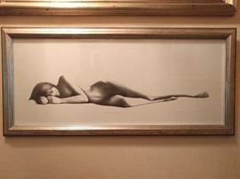 "Reclining Figure", signed Glenda Tall.
