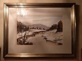 Original watercolor, signed 1988.