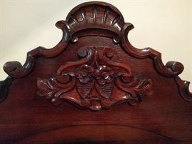 Close-up detail of the headboard.