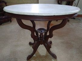 Hmm, another marble topped Victorian side table. 