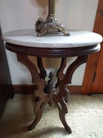Wow, another marble topped Victorian side table.