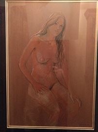 Oh Lawd! Is this YOUR daughter?!? The kind of pastel drawing that makes young men shave their palms; signed Helvey, 2006.