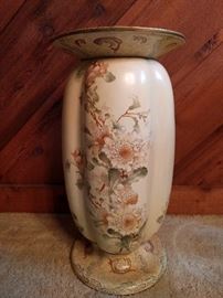 Very cool! A hand painted, vintage, porcelain plant stand, by Doulton Burslem, England.