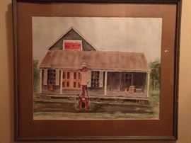 Original watercolor, by Mary Betts, 1976. 