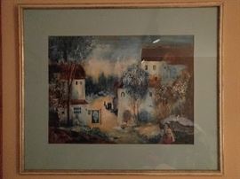 Original watercolor art, by Frieda, 1975.