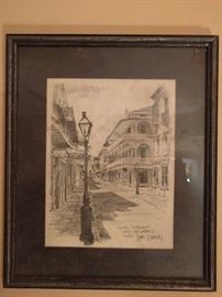 "Duval Street, ca. 1976", lithograph by Don Darcy.