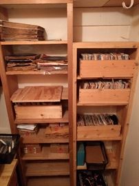 Literally HUNDREDS of 45's, all lovingly alphabetized, again, at no extra charge.