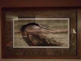 Signed/numbered lithograph, "Early Risers I", 281/350.