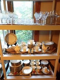 Waterford Sheila, America's Heritage & Prosperity stemware, vintage etched and cut crystal stemware.