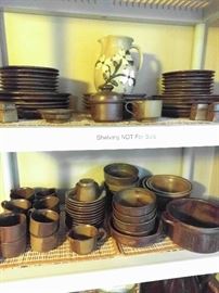 80-Piece set of "Roan Mountain" Stoneware, by Nancy Peterson Lamb, made in Laurel Bloomery, TN.