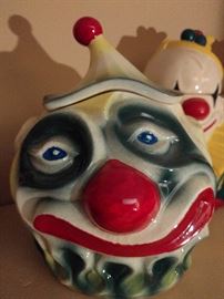Scary clown cookie jar - the stuff of nightmares. If you sleep walk and snack on cookies, this might deter you from future walks.