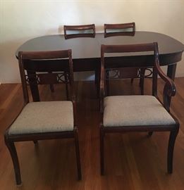 Mahogany dining table and chairs